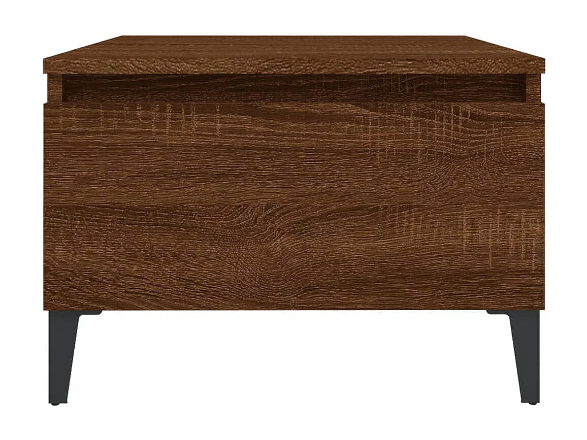Tavolino laterale Rovere marrone 50x46x35 cm Legno ingegnerizzato