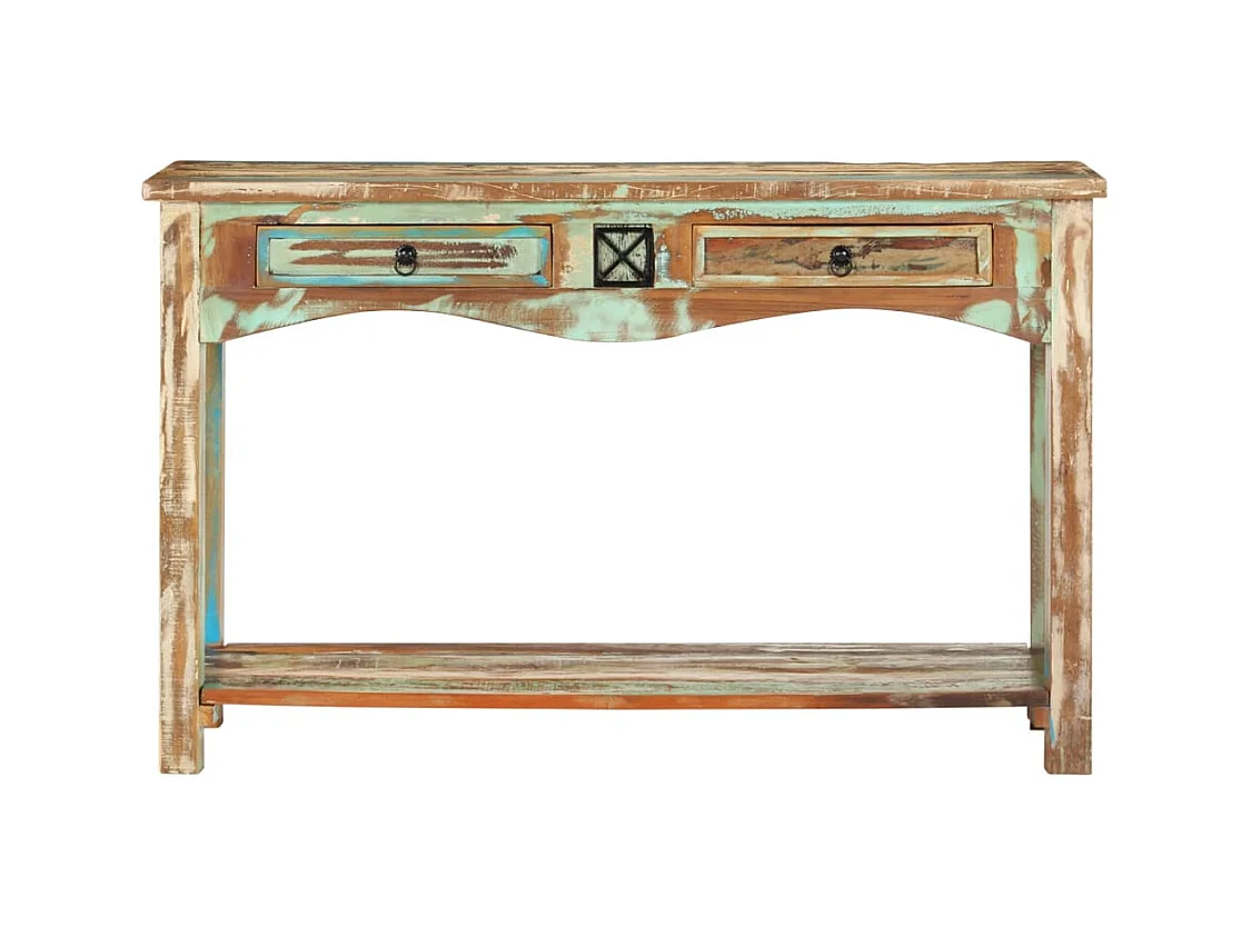 Mesa consola 120x40x75 cm Madera maciza recuperada