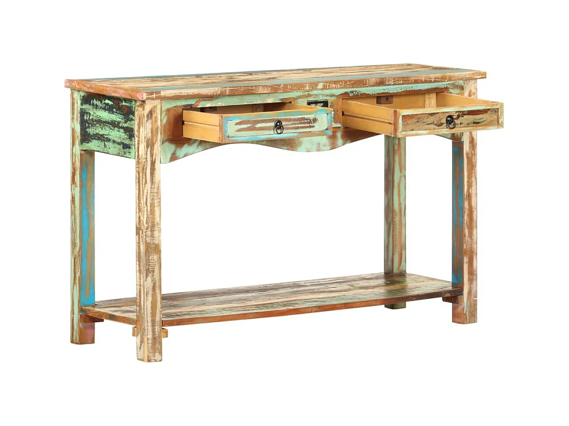 Mesa consola 120x40x75 cm Madera maciza recuperada