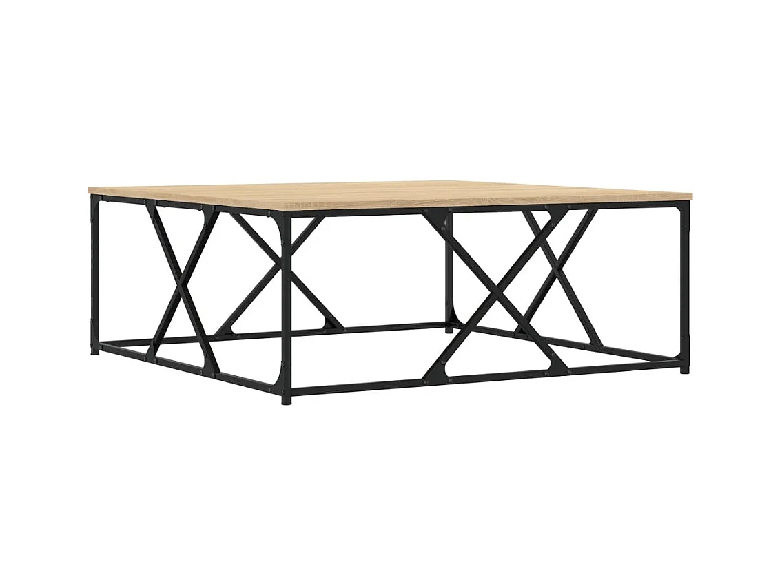 Table basse chêne sonoma 100x100x40 cm bois d'ingénierie