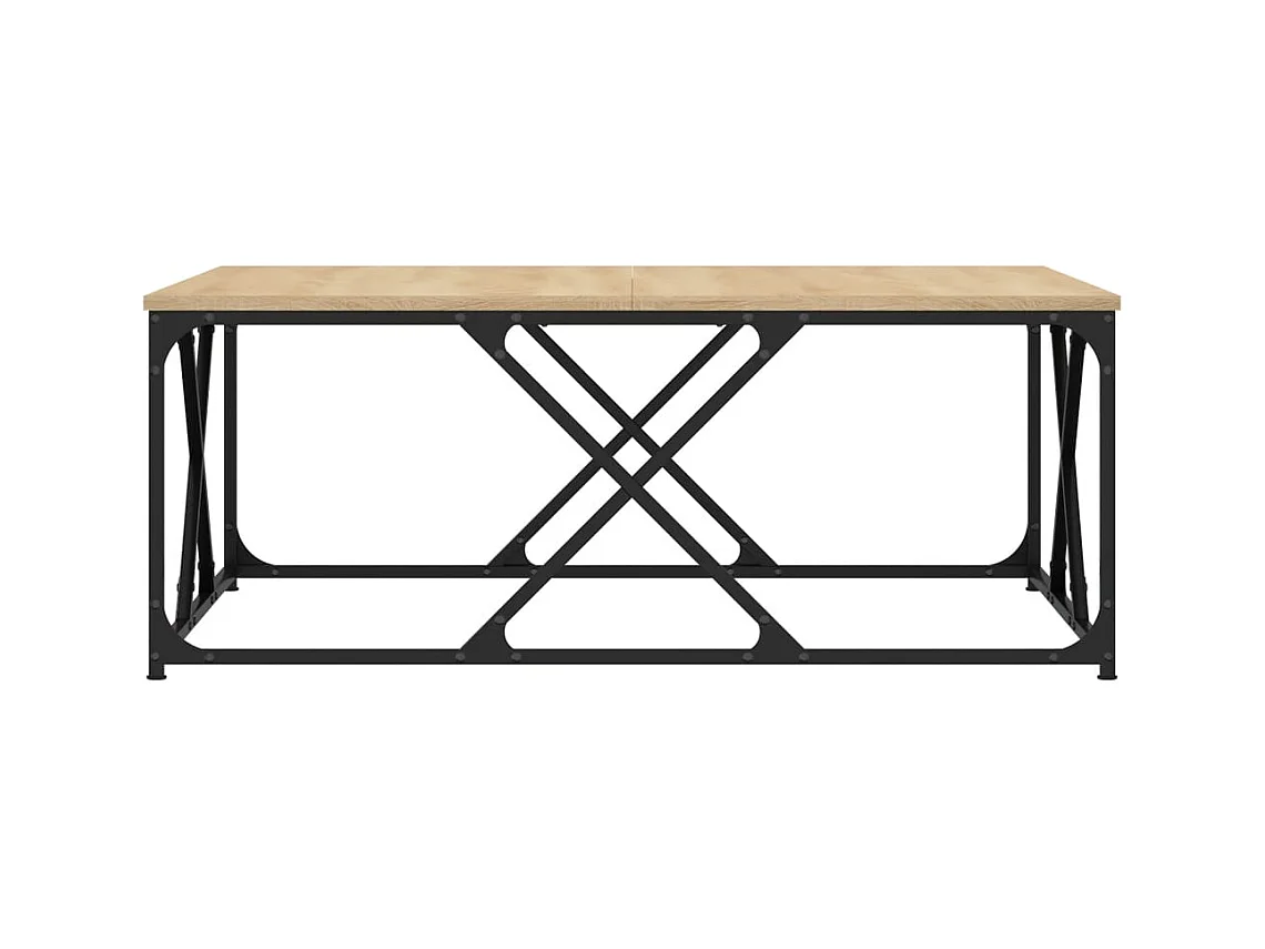 Table basse chêne sonoma 100x100x40 cm bois d'ingénierie