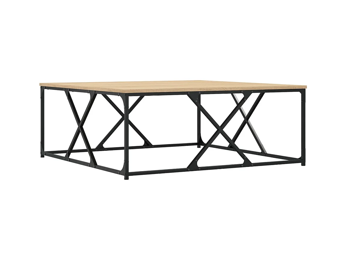 Table basse chêne sonoma 100x100x40 cm bois d'ingénierie