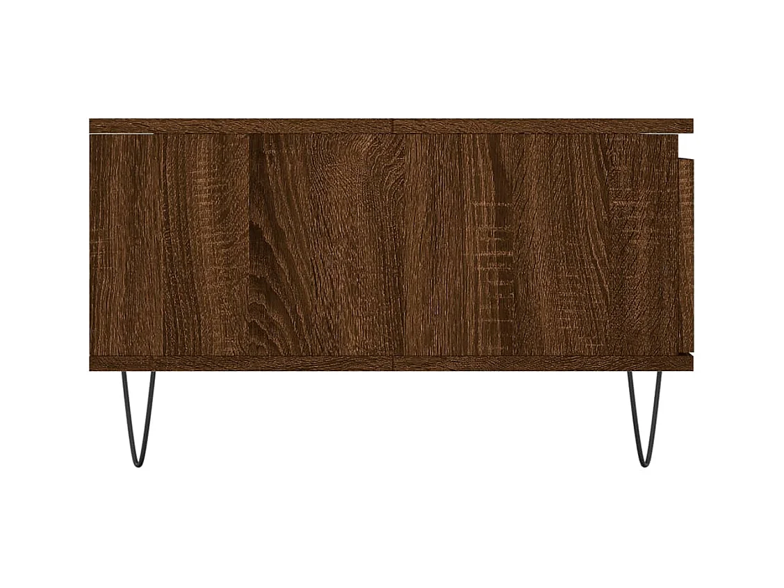 Table basse chêne marron 90x60x35 cm bois d'ingénierie