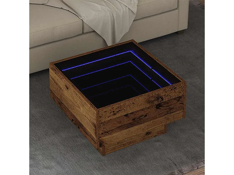 Table basse Bois ancien 50 x 50 x 30 cm Bois d'ingénierie