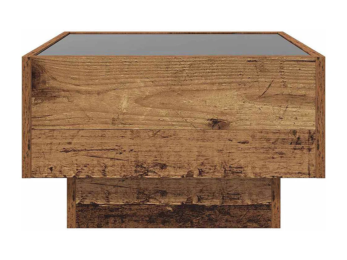 Tavolino da caffè in legno antico 50 x 50 x 30 cm Legno ingegnerizzato
