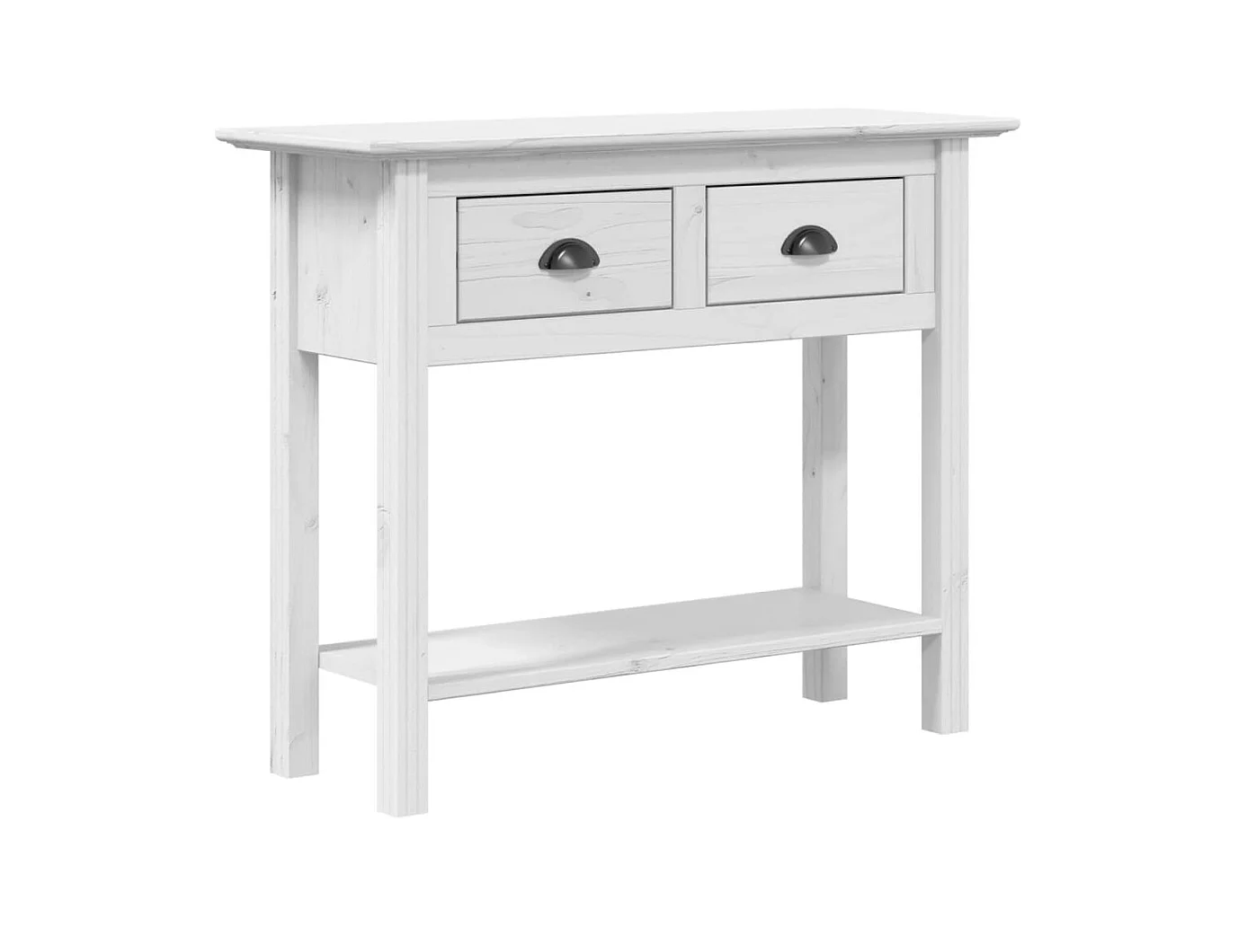 Consolle BODO bianca 91x35x74 cm in legno massello di pino