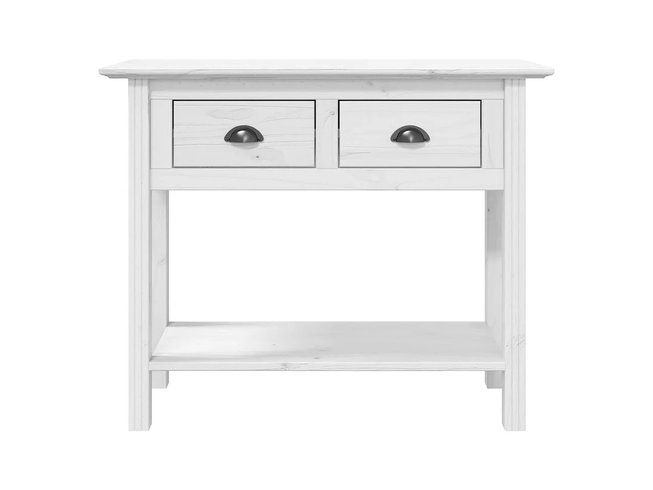 Consolle BODO bianca 91x35x74 cm in legno massello di pino