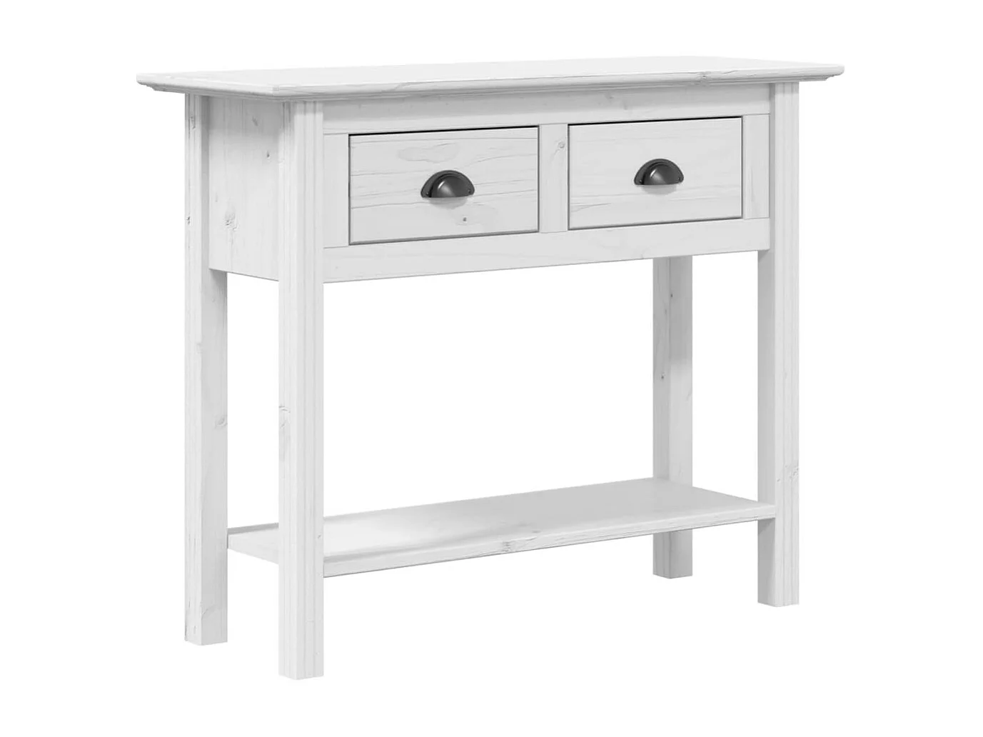 Consolle BODO bianca 91x35x74 cm in legno massello di pino