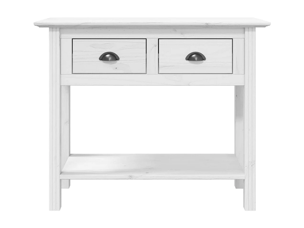 Consolle BODO bianca 91x35x74 cm in legno massello di pino