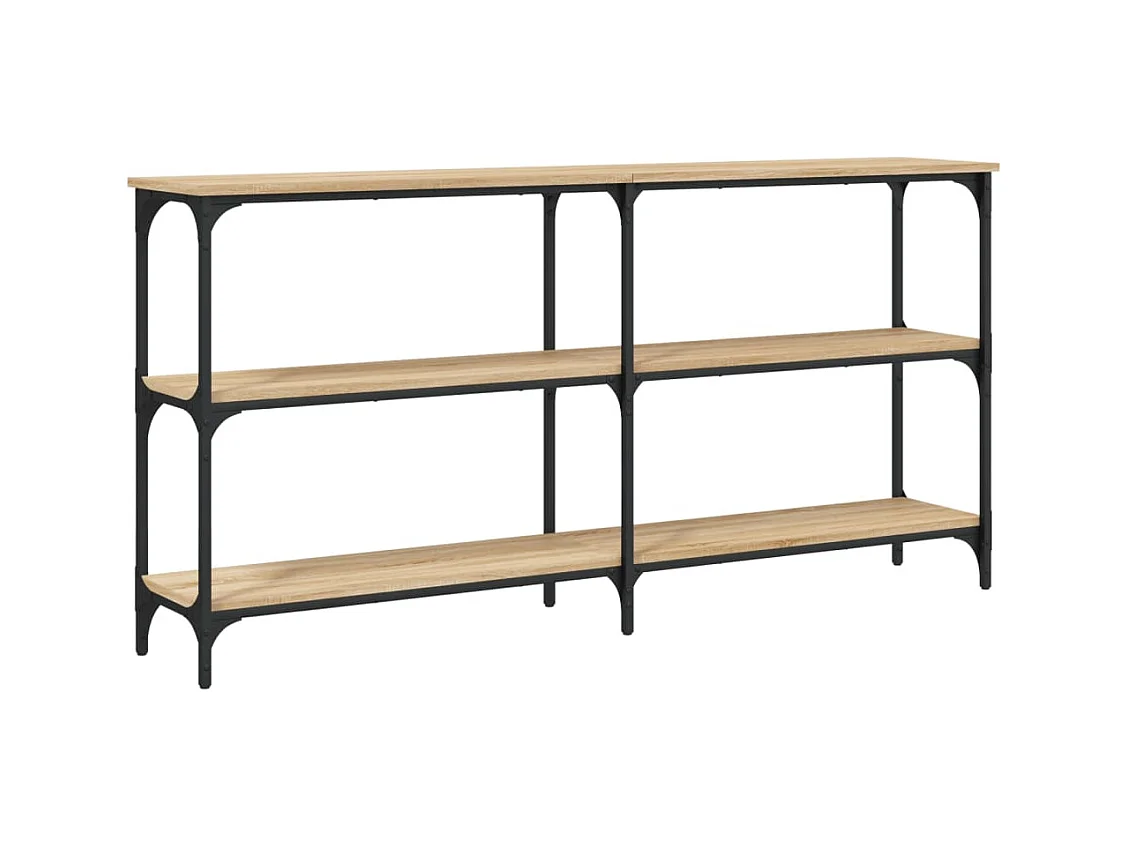 Mesa consola de roble Sonoma 150x29x75 cm madera de ingeniería