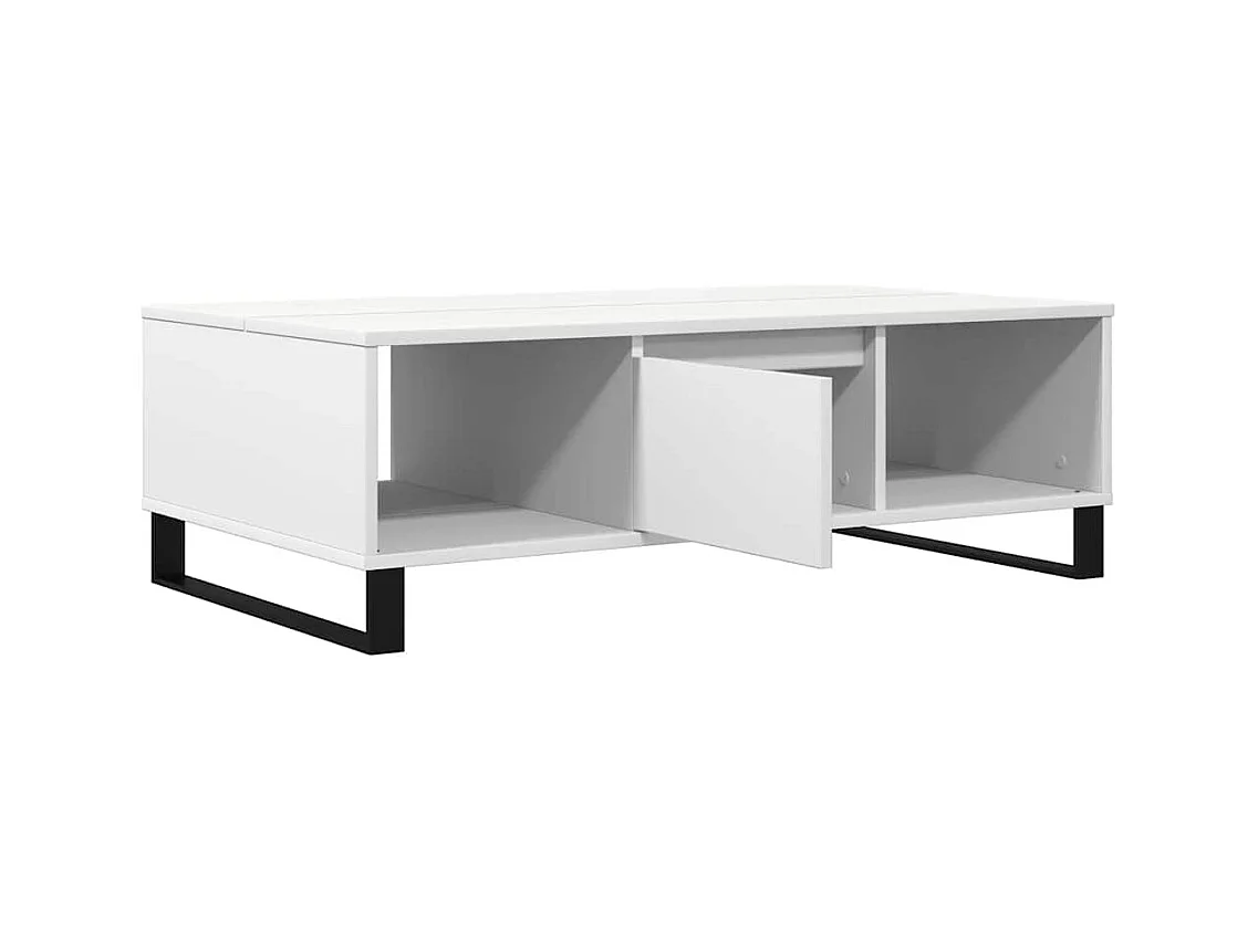 Table basse blanc 104x60x35 cm bois d'ingénierie