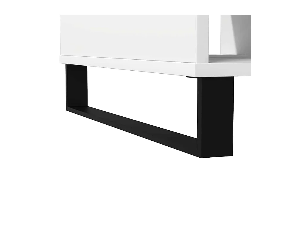 Table basse blanc 104x60x35 cm bois d'ingénierie