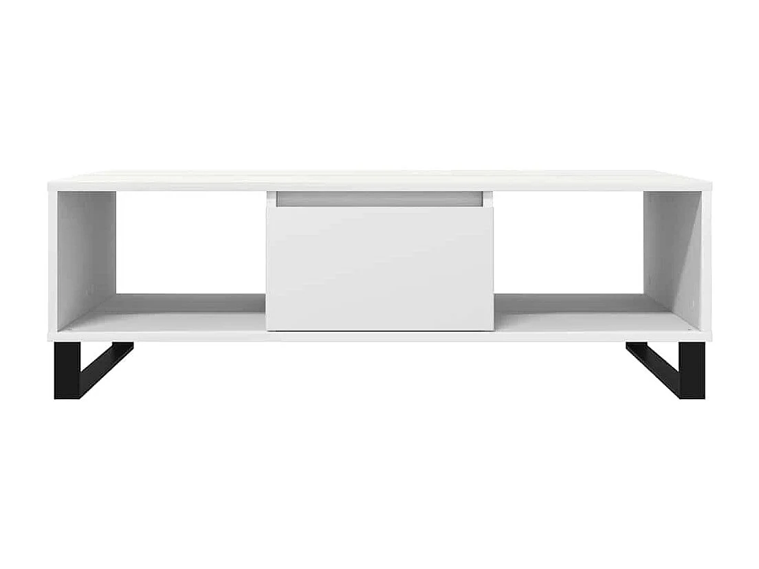 Witte salontafel 104x60x35 cm bewerkt hout