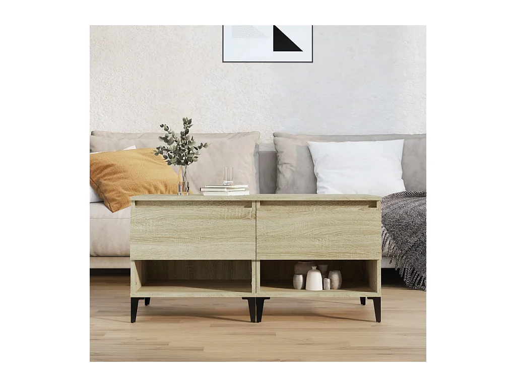 Bijzettafels 2 stuks Sonoma eiken 50x46x50 cm Technisch hout