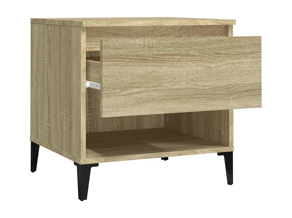 Mesas auxiliares 2 piezas Roble Sonoma 50x46x50 cm Madera de ingeniería