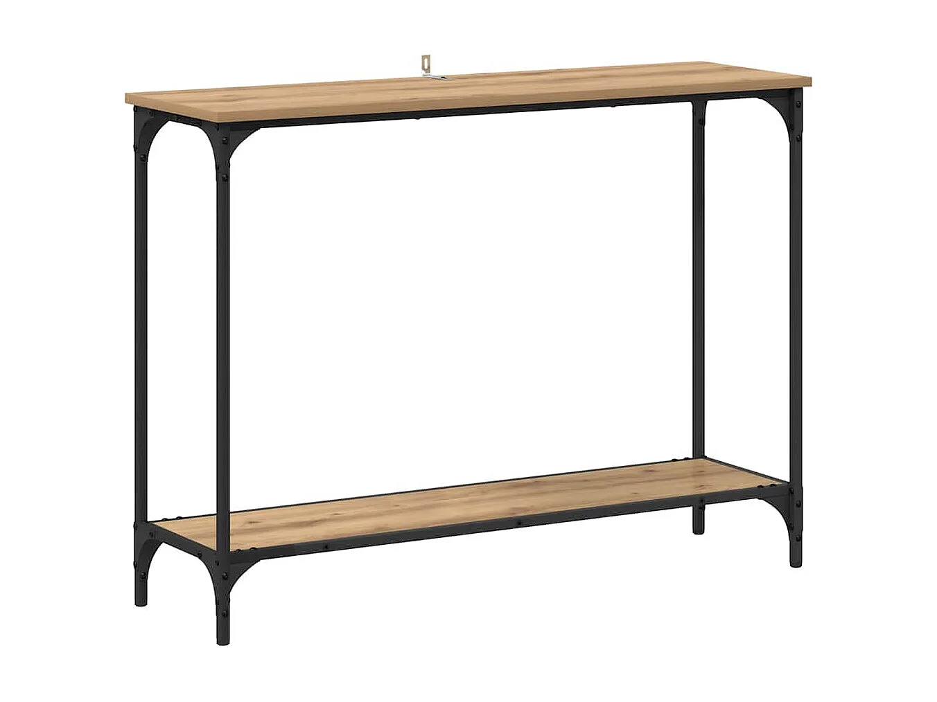 Table console avec étagère chêne artisanal 101 x 30.5 x 75 cm