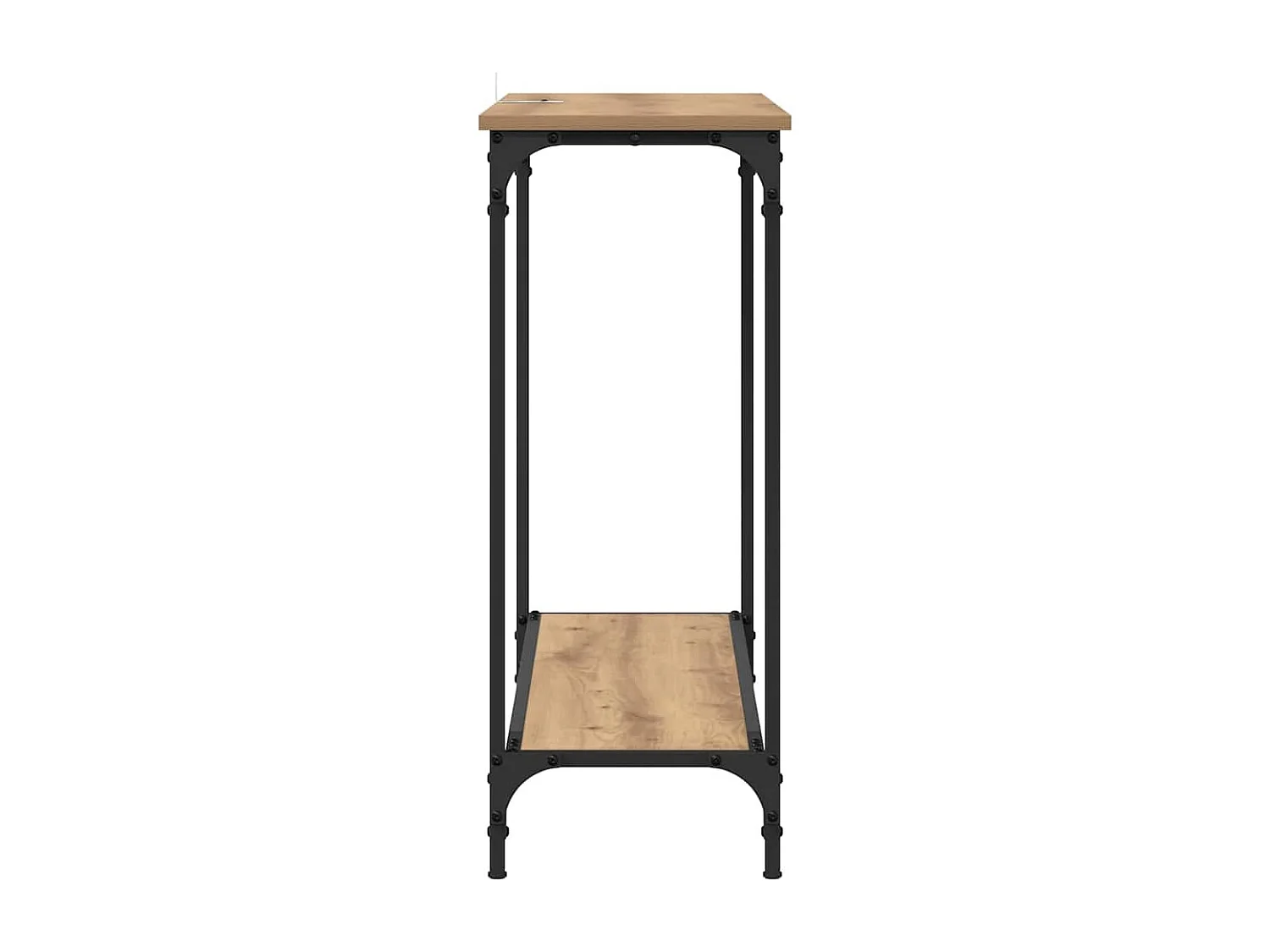 Table console avec étagère chêne artisanal 101 x 30.5 x 75 cm
