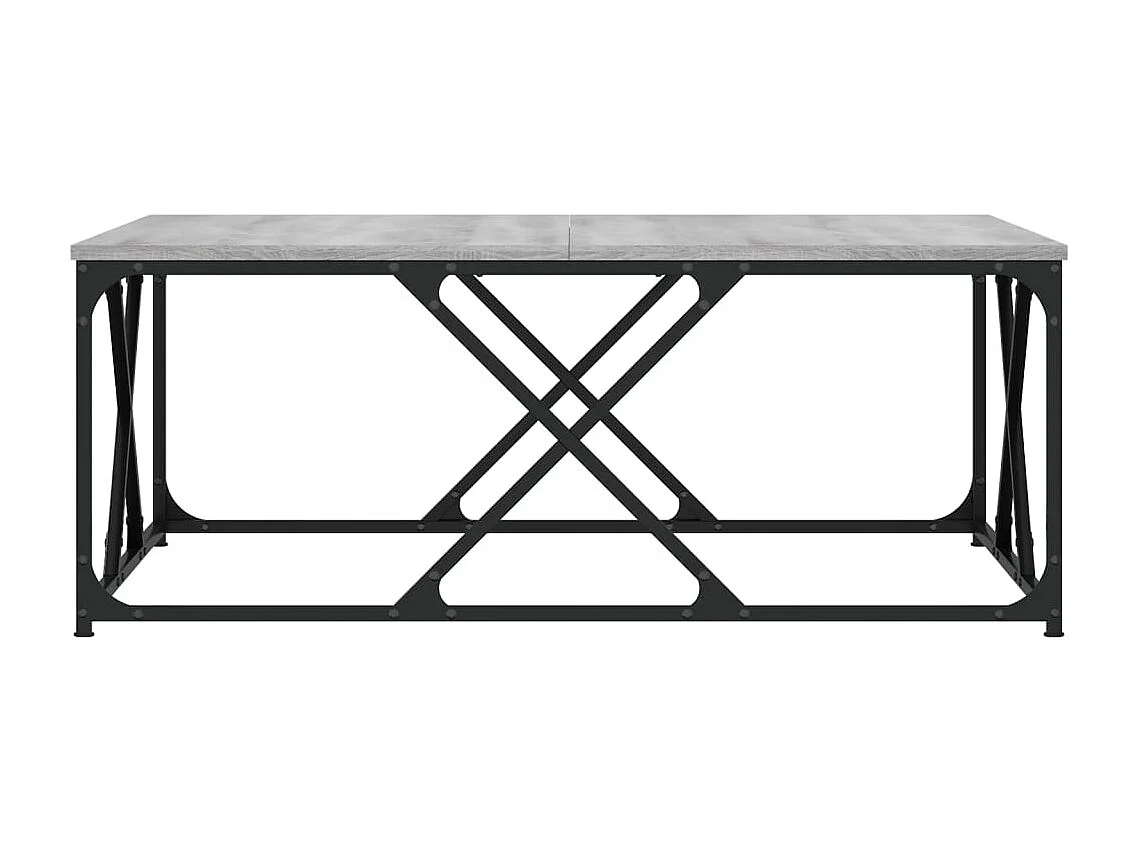 Table basse sonoma gris 100x100x40 cm bois d'ingénierie