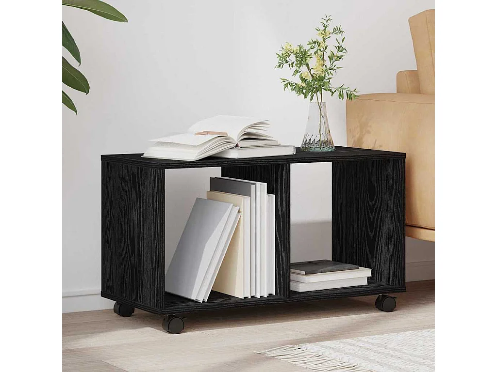 Table d'appoint Chêne noir 72 x 33 x 42.5 cm Bois d'ingénierie