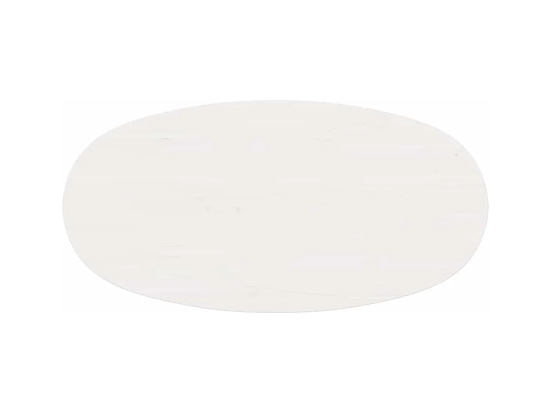 Table basse Blanc 80 x 40 x 35 cm Bois massif en pin