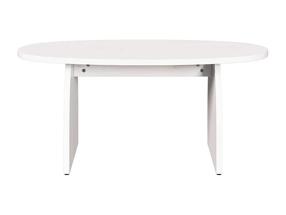 Table basse Blanc 80 x 40 x 35 cm Bois massif en pin