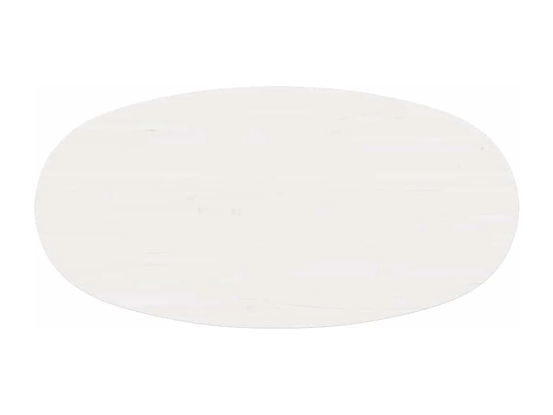 Table basse Blanc 80 x 40 x 35 cm Bois massif en pin