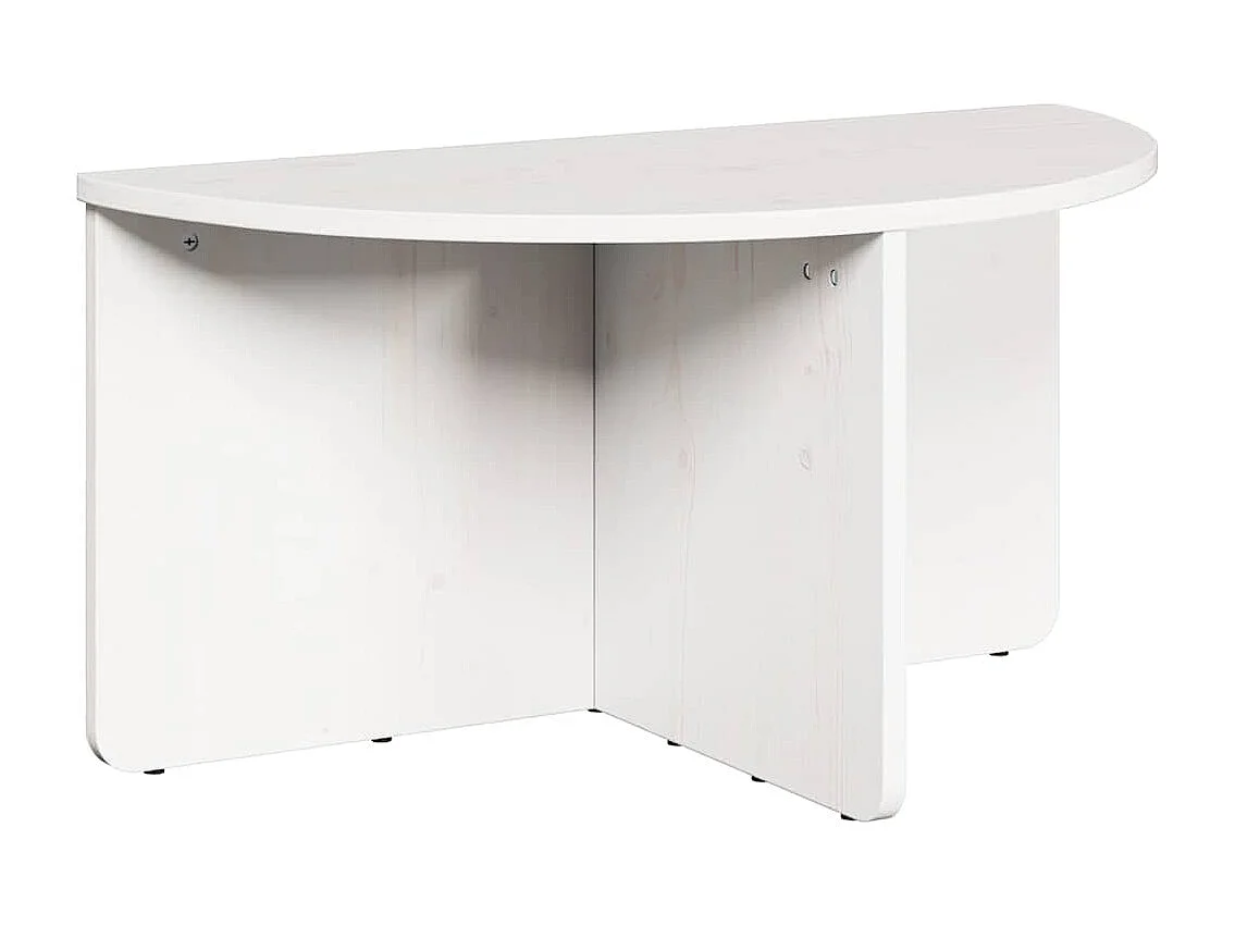 Table basse 2 pcs Blanc 79 x 39,5 x 40 cm Bois massif en pin