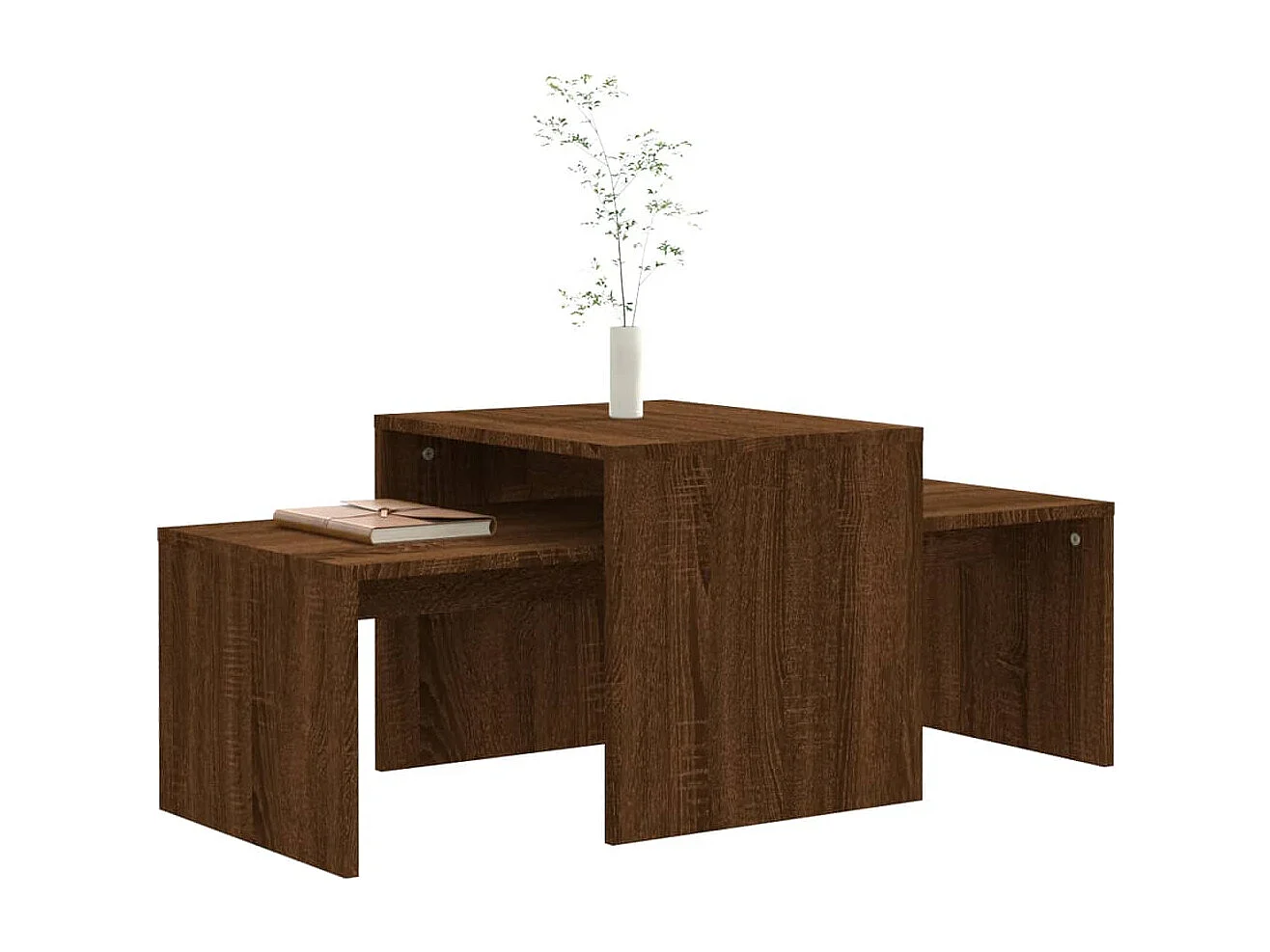 Ensemble table basse Chêne marron 100x48x40cm Bois d'ingénierie