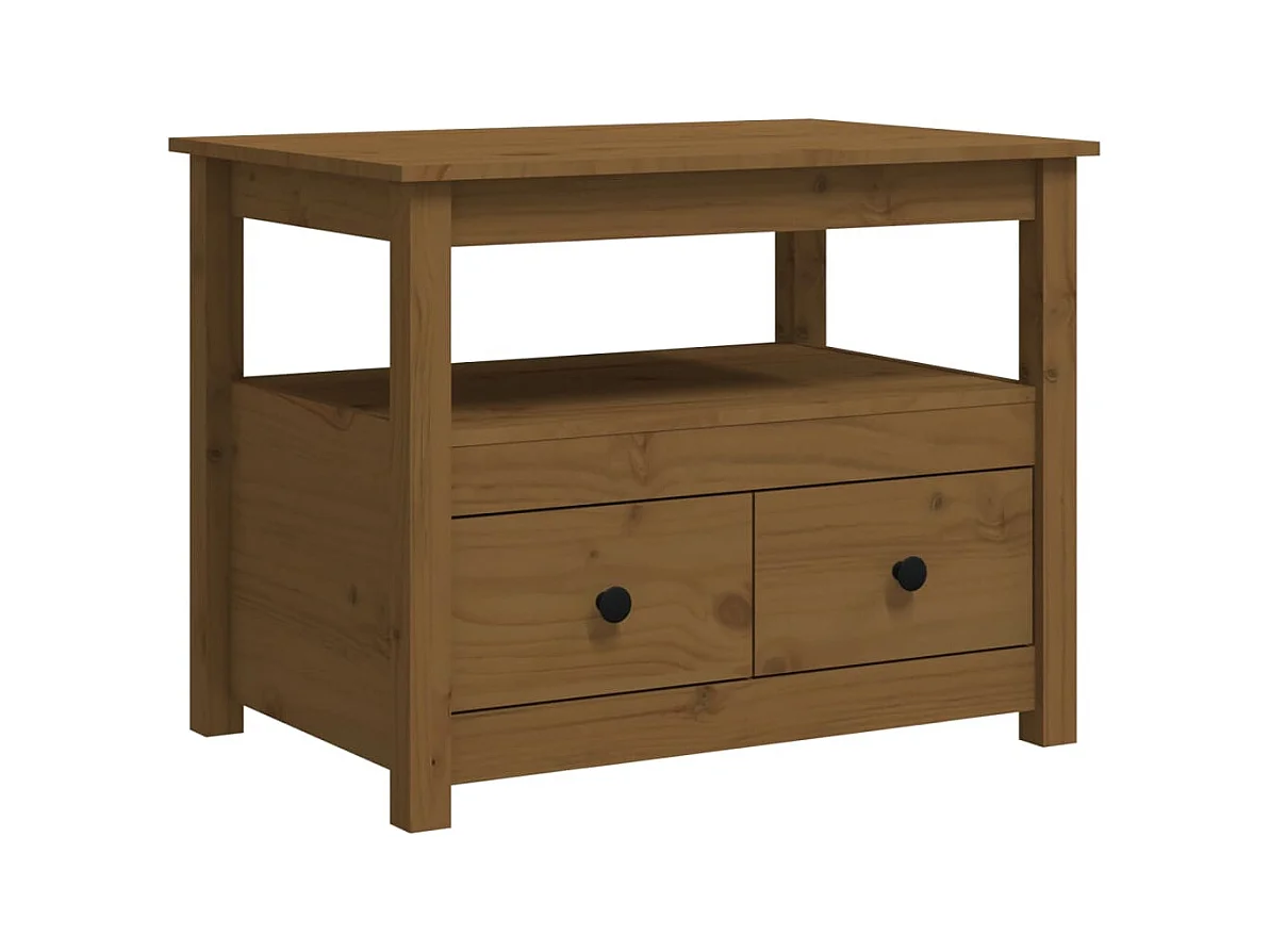 Salontafel Honingbruin 71x49x55 cm Massief grenenhout