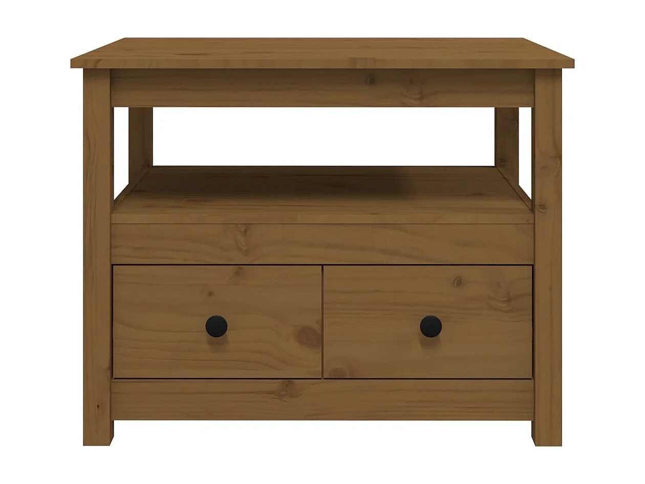 Salontafel Honingbruin 71x49x55 cm Massief grenenhout