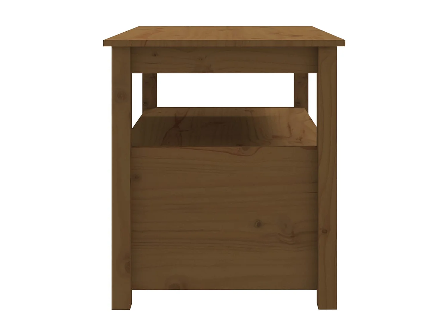 Tavolino da caffè marrone miele 71x49x55 cm Legno massello di pino