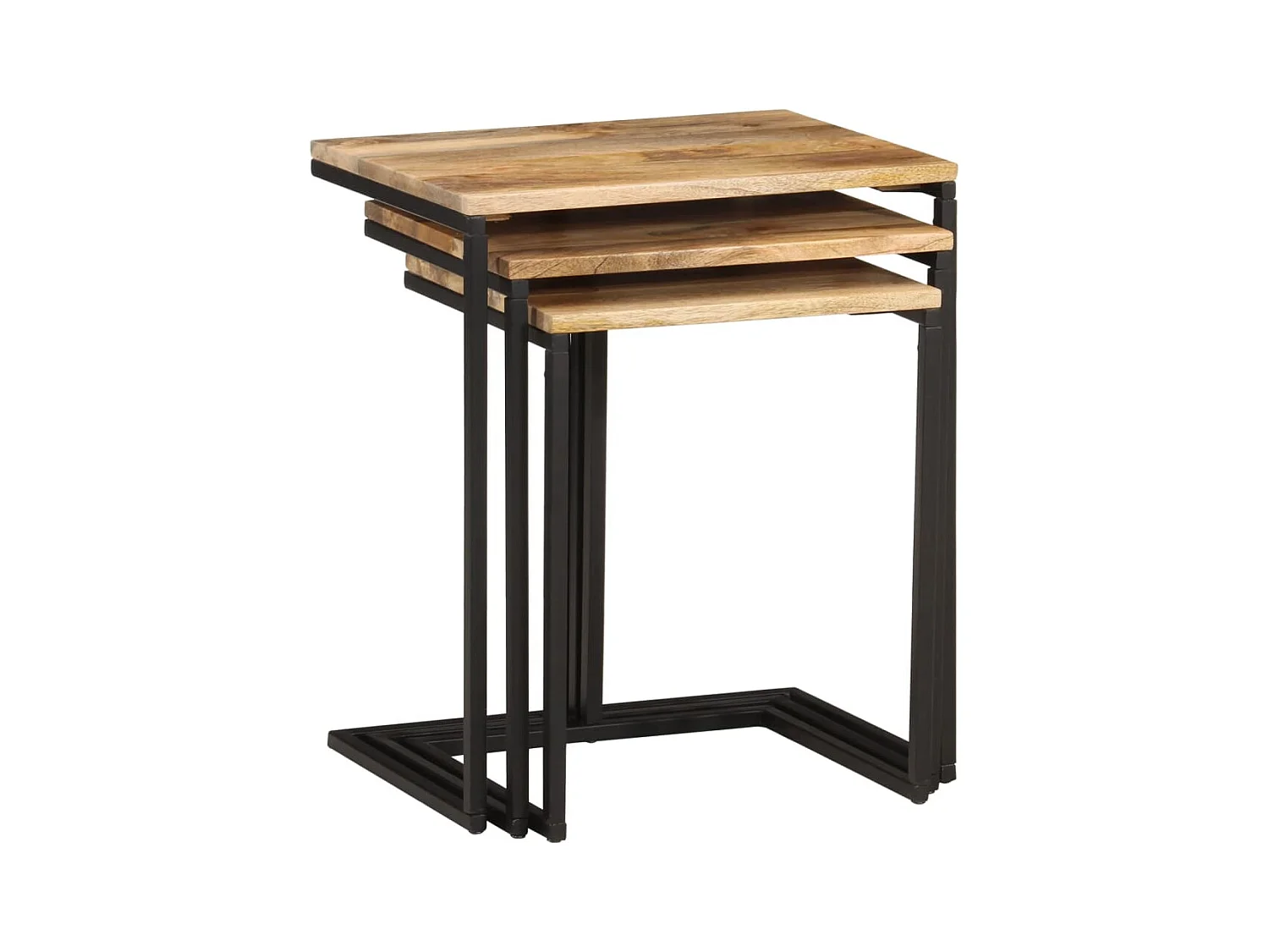 Bijzettafels 3 stuks massief acaciahout