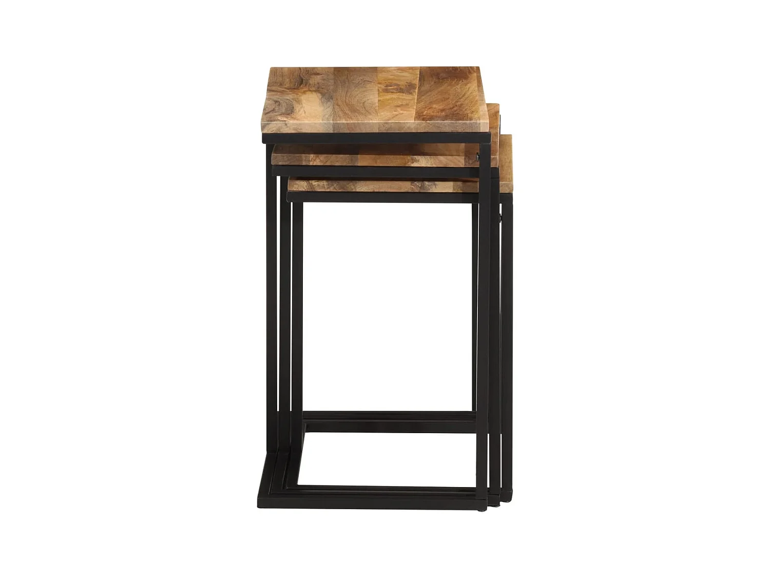 Bijzettafels 3 stuks massief acaciahout