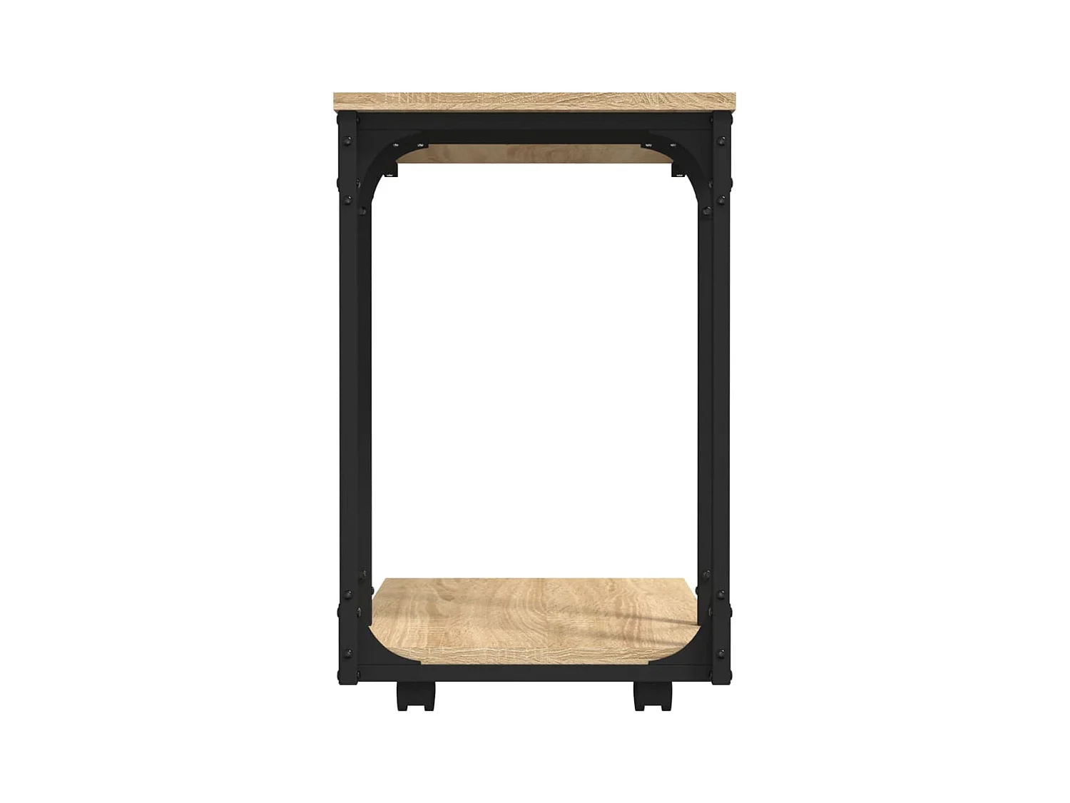 Bijzettafel met wielen Sonoma eiken 50x35x55,5 cm