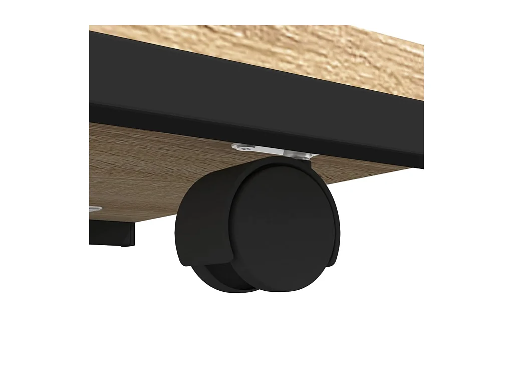 Bijzettafel met wielen Sonoma eiken 50x35x55,5 cm