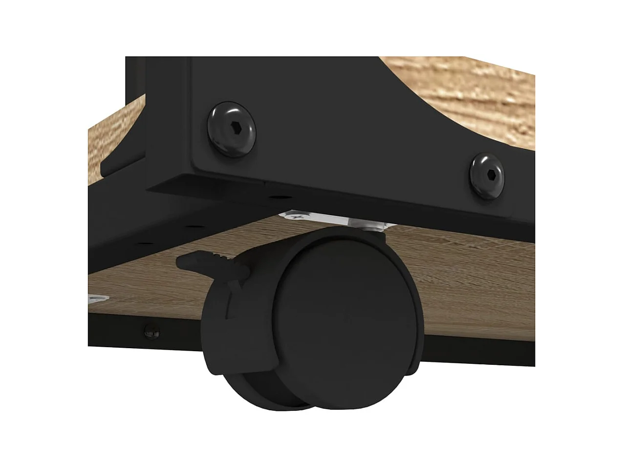 Bijzettafel met wielen Sonoma eiken 50x35x55,5 cm