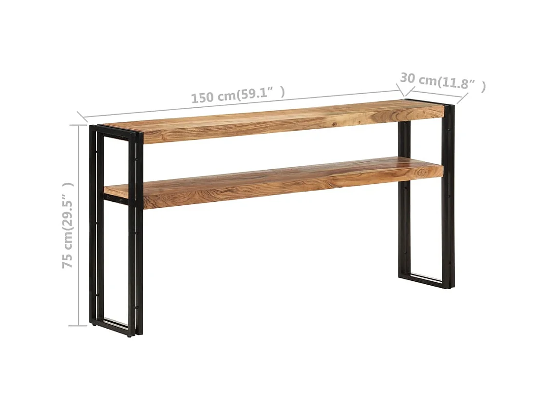 Consoletafel 150x30x75 cm Massief acaciahout