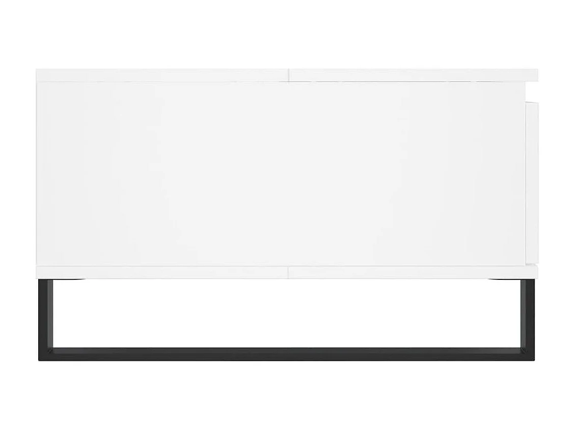 Mesa de centro blanca 90x60x35 cm madera de ingeniería