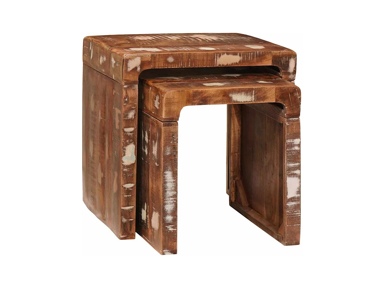 Tables d'appoint Multicolore bois de récupération massif