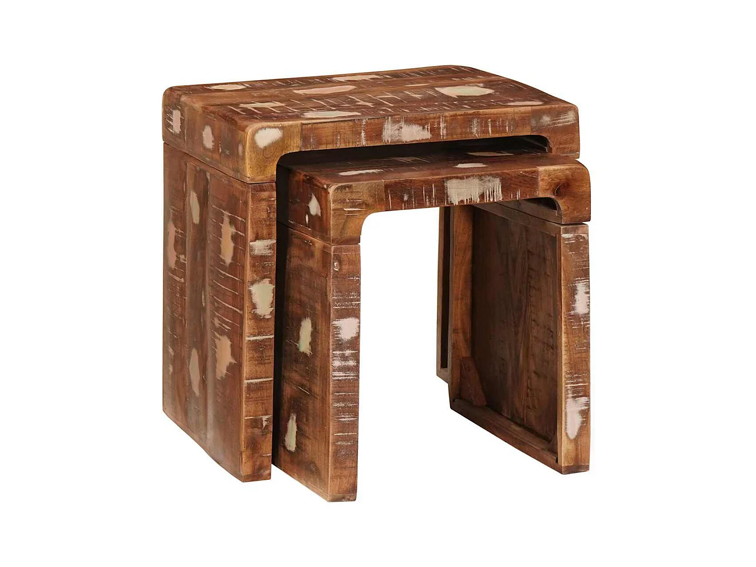 Tables d'appoint Multicolore bois de récupération massif