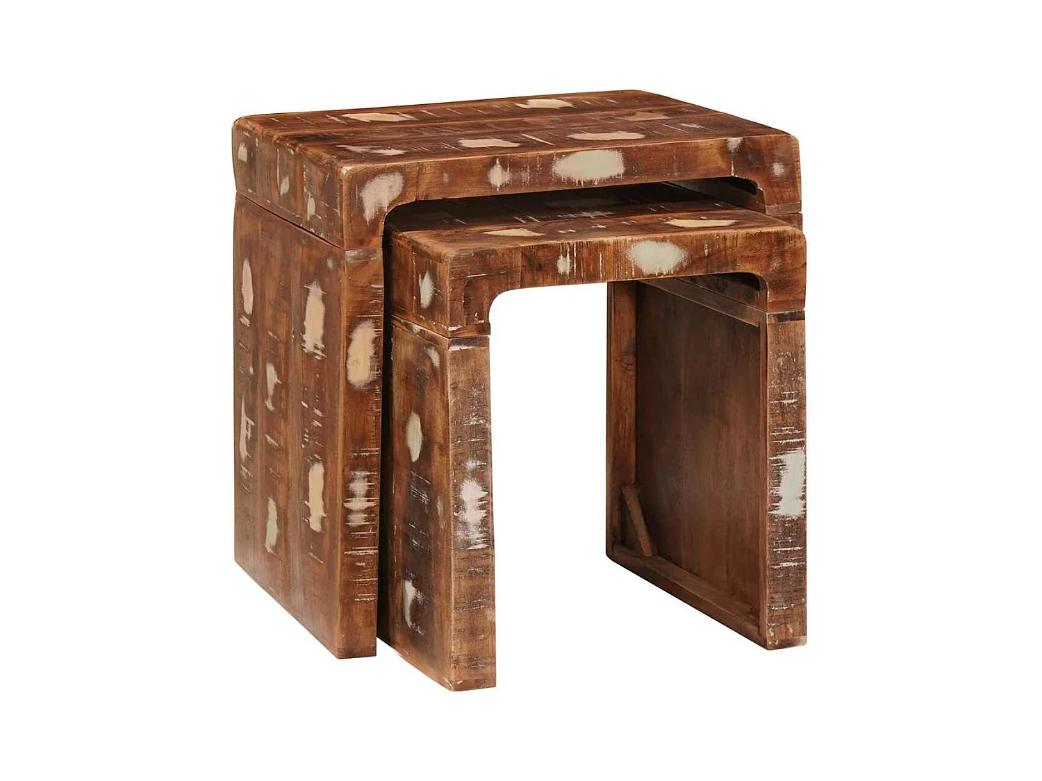 Tables d'appoint Multicolore bois de récupération massif