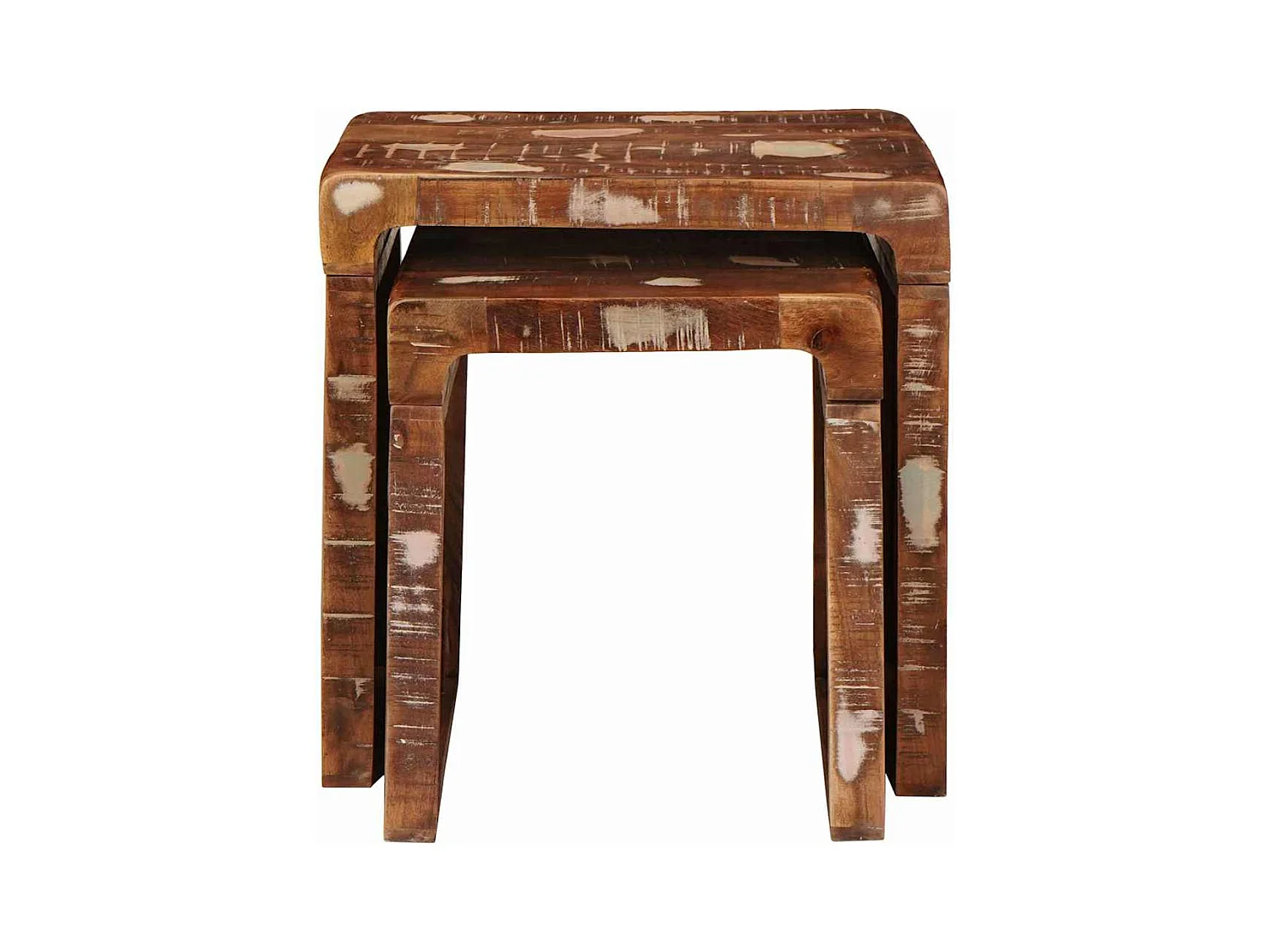 Tables d'appoint Multicolore bois de récupération massif