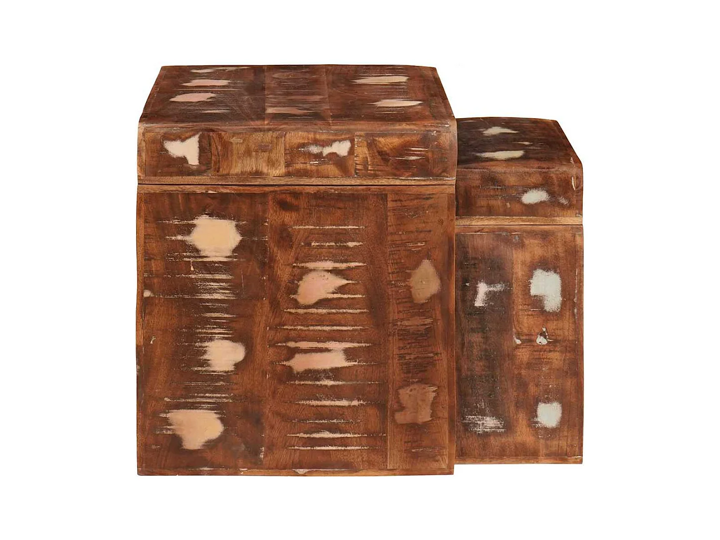 Tables d'appoint Multicolore bois de récupération massif