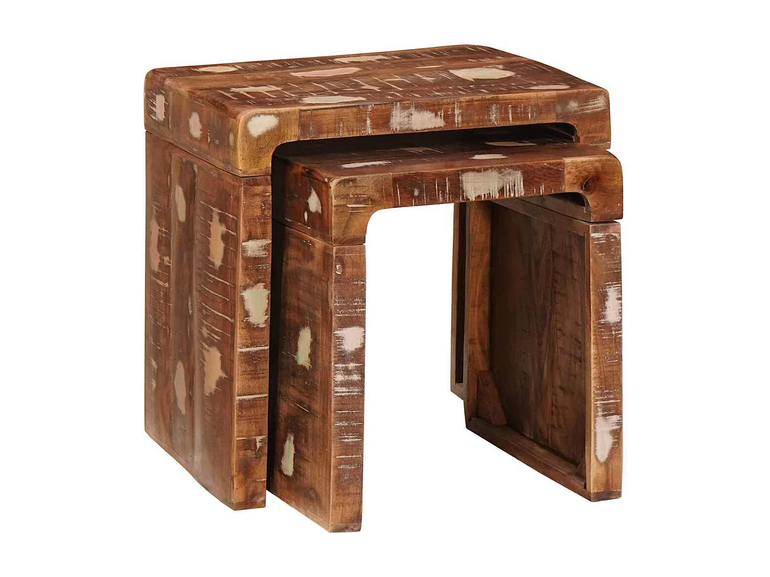 Tables d'appoint Multicolore bois de récupération massif