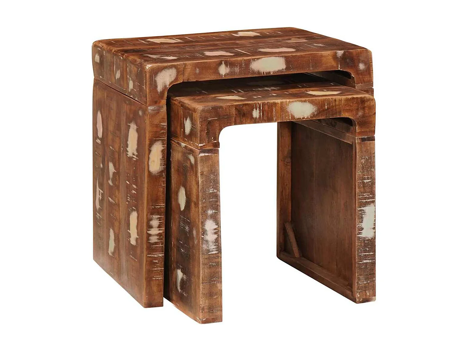 Tables d'appoint Multicolore bois de récupération massif