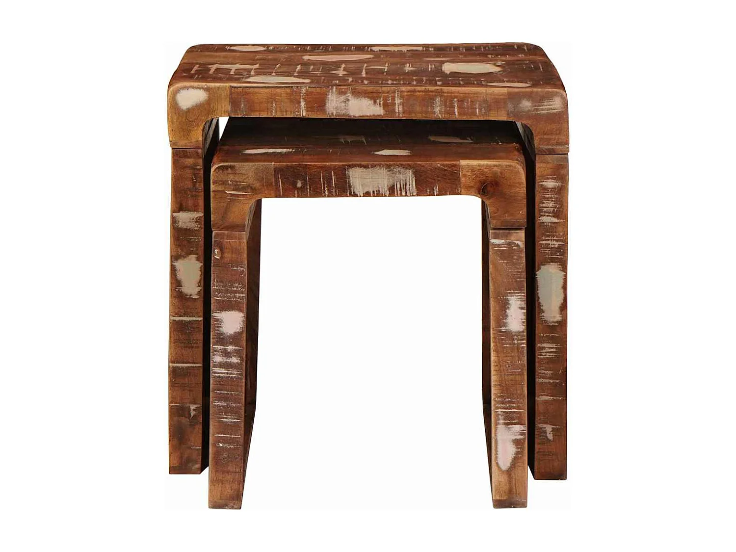 Tables d'appoint Multicolore bois de récupération massif