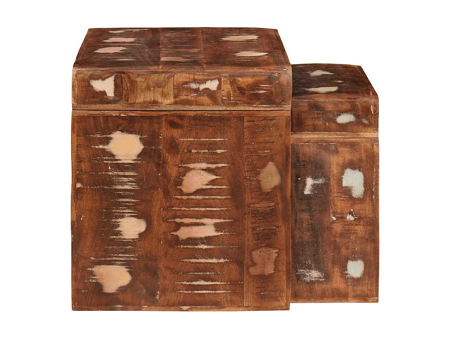 Tables d'appoint Multicolore bois de récupération massif