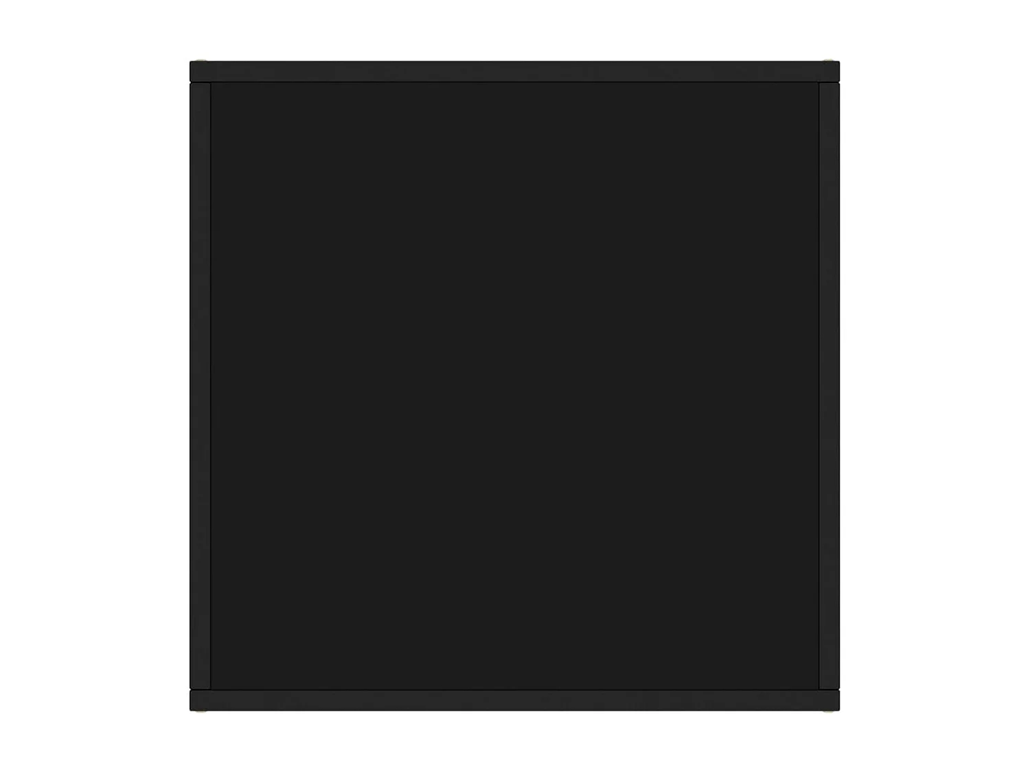 Mesa de centro negra con cristal negro 60x60x35 cm