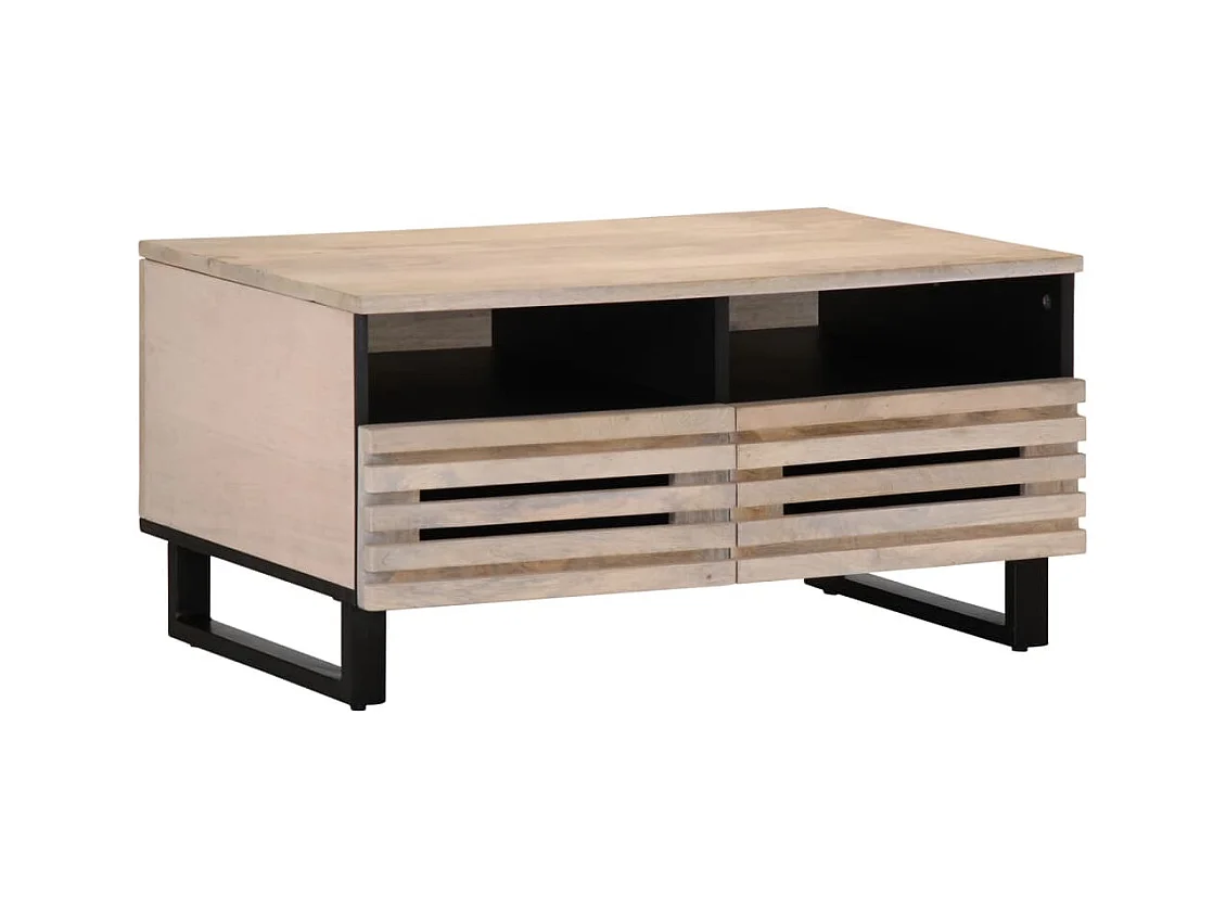 Couchtisch 80x55x40 cm massives Mangoholz