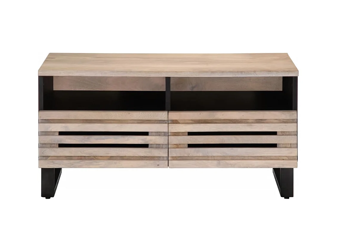 Couchtisch 80x55x40 cm massives Mangoholz